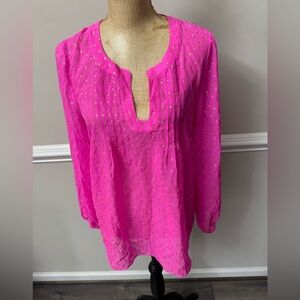 Lilly‎ Pulitzer Pink Embellished Women's Top M